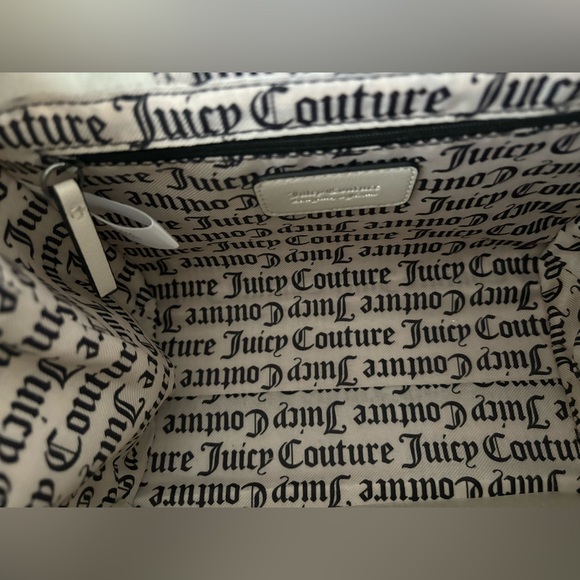 Juicy Couture Bag Extra Spender Mini Tote Velvet Satchel - Ivory Cream Angel - Picture 11 of 13